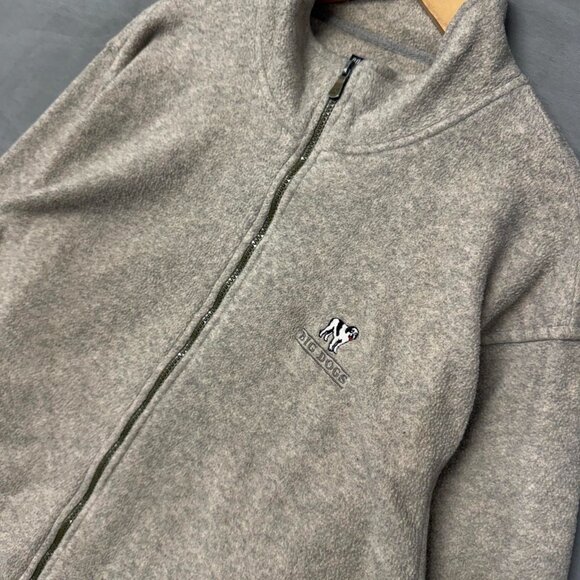 Vintage Polar Big Dogs Zip Up Beige Fleece Sweater Medium - Picture 4 of 5